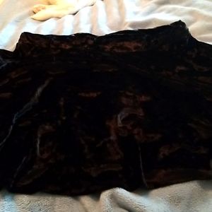 Lovesick black plush velvet short skirt size 2x